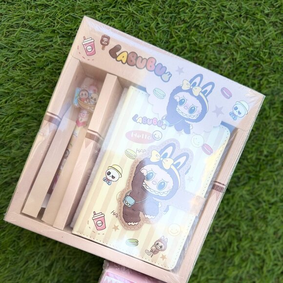 Labubu Notebook and Pen Gift Set β Kawaii Beige Stationery Box - Picture 2 of 3